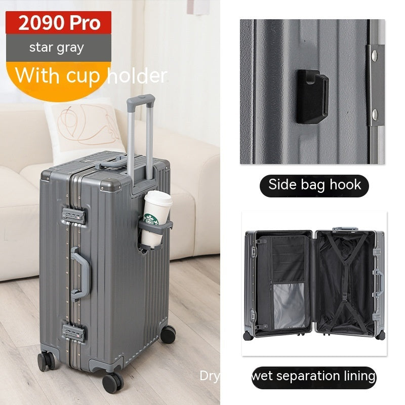 Carry-on Trolly Luggage With Cup Holder Luggage Universal Wheel