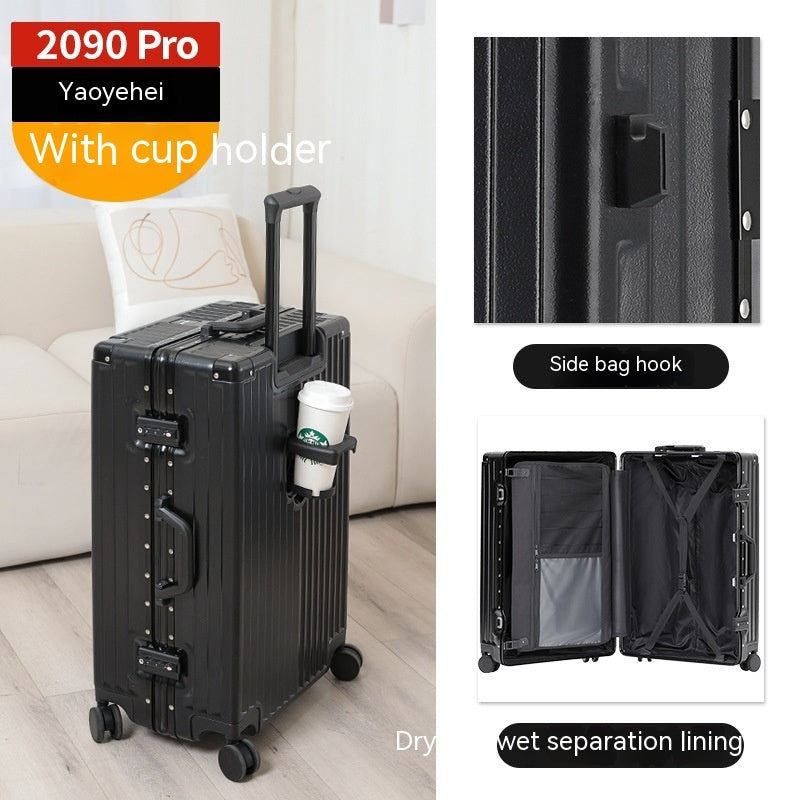 Carry-on Trolly Luggage With Cup Holder Luggage Universal Wheel