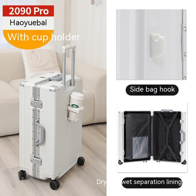 Carry-on Trolly Luggage With Cup Holder Luggage Universal Wheel