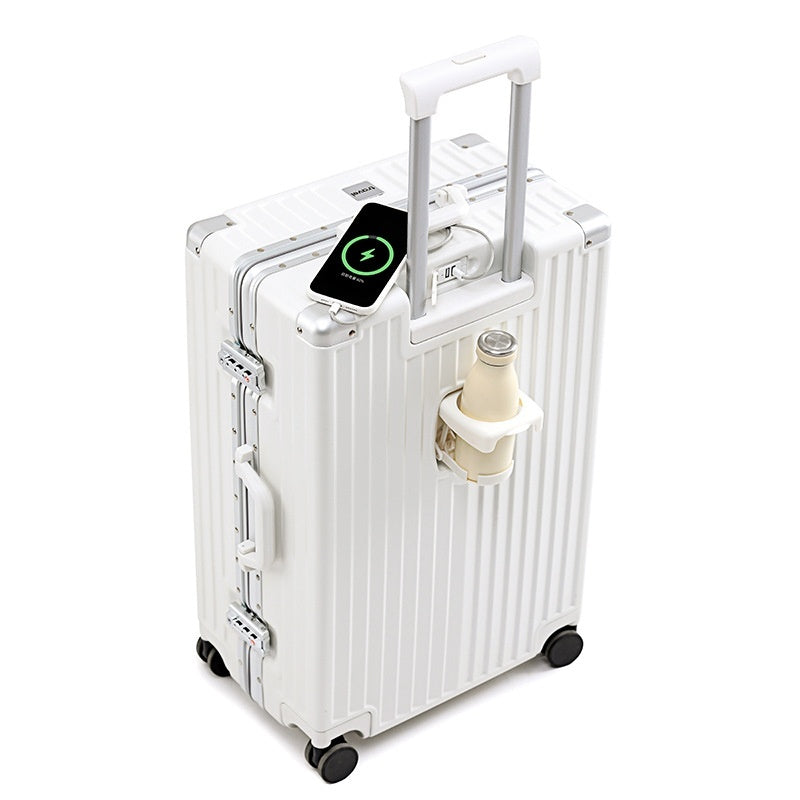 Carry-on Trolly Luggage With Cup Holder Luggage Universal Wheel